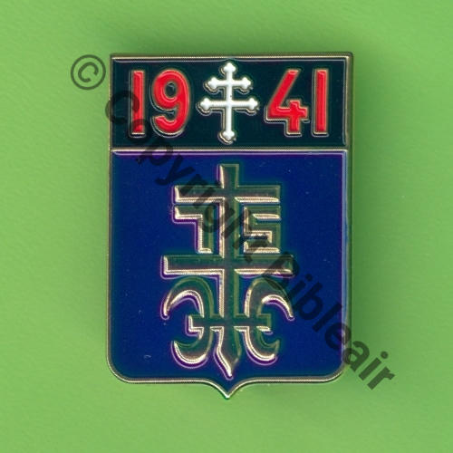 A1083NH COMMEMO 75e ANNIV EC.2.5 IDF grave fin au dos  PATCH PRODUCTION Bol fenetre oval tronque Dos lisse Src.Y.GENTY 25Eur(x10) 